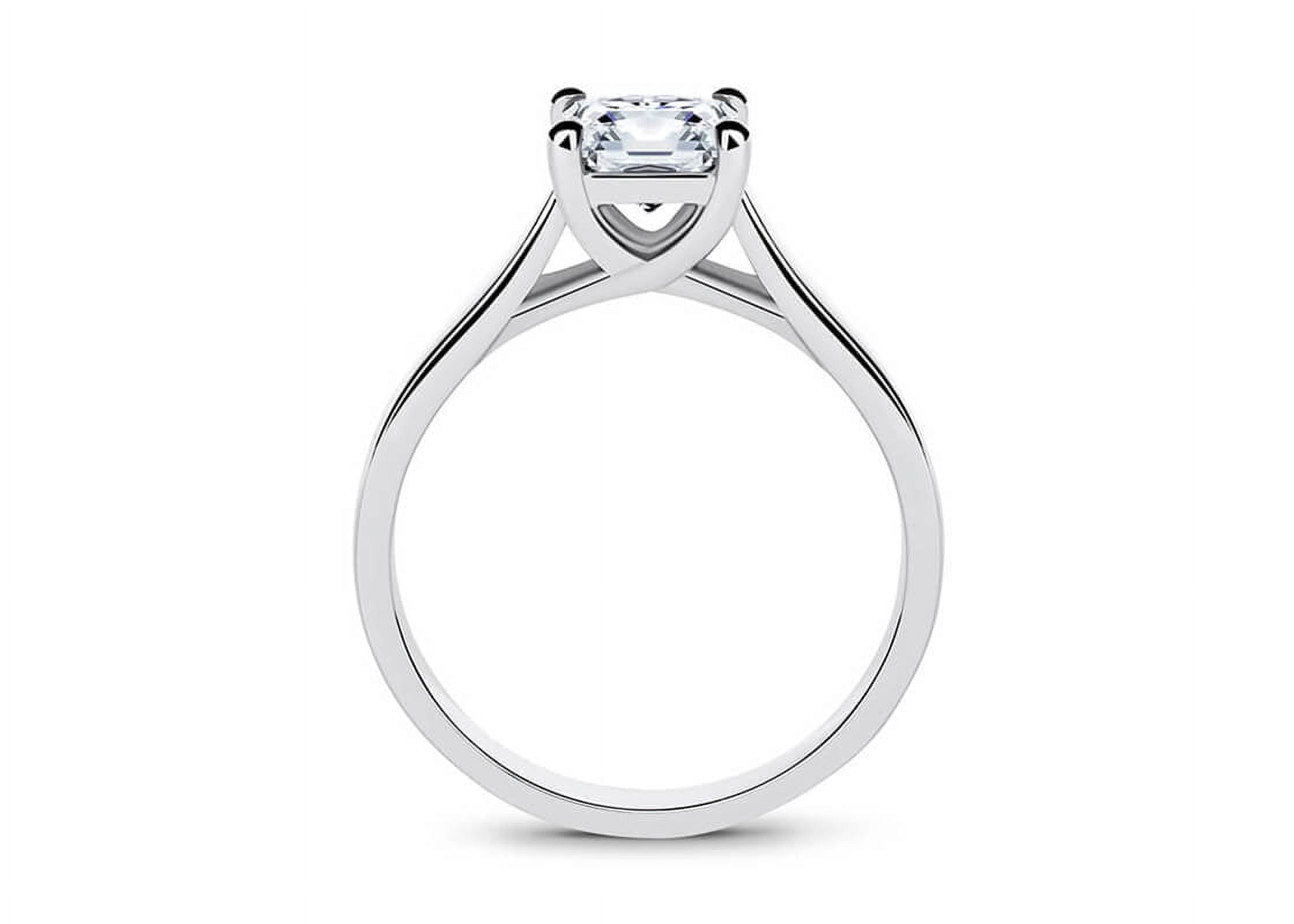 Elegant 2 Ct Princess Cut Solitaire Moissanite Diamond Engagement Ring | 925 Sterling Silver for Women