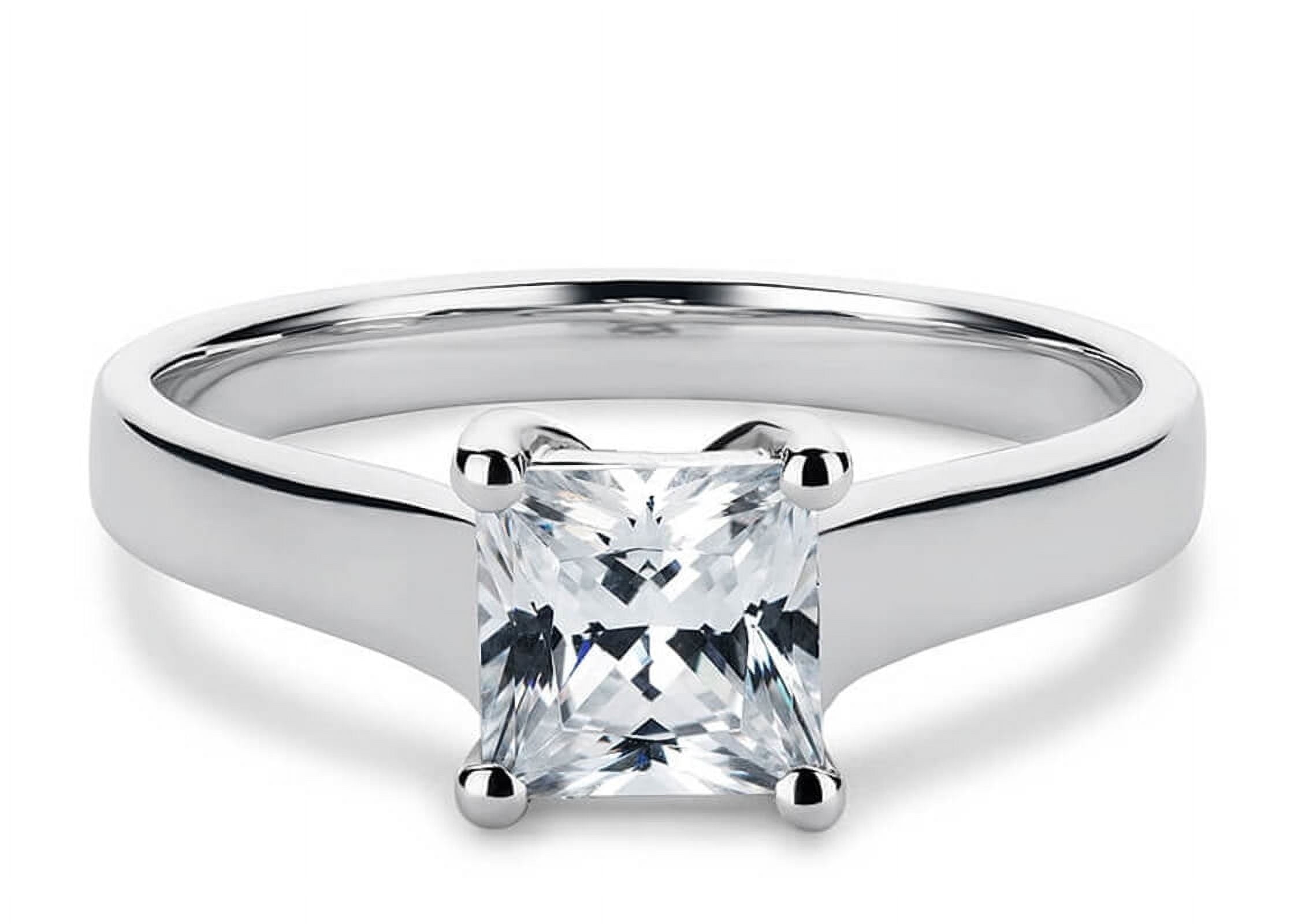 Elegant 2 Ct Princess Cut Solitaire Moissanite Diamond Engagement Ring | 925 Sterling Silver for Women