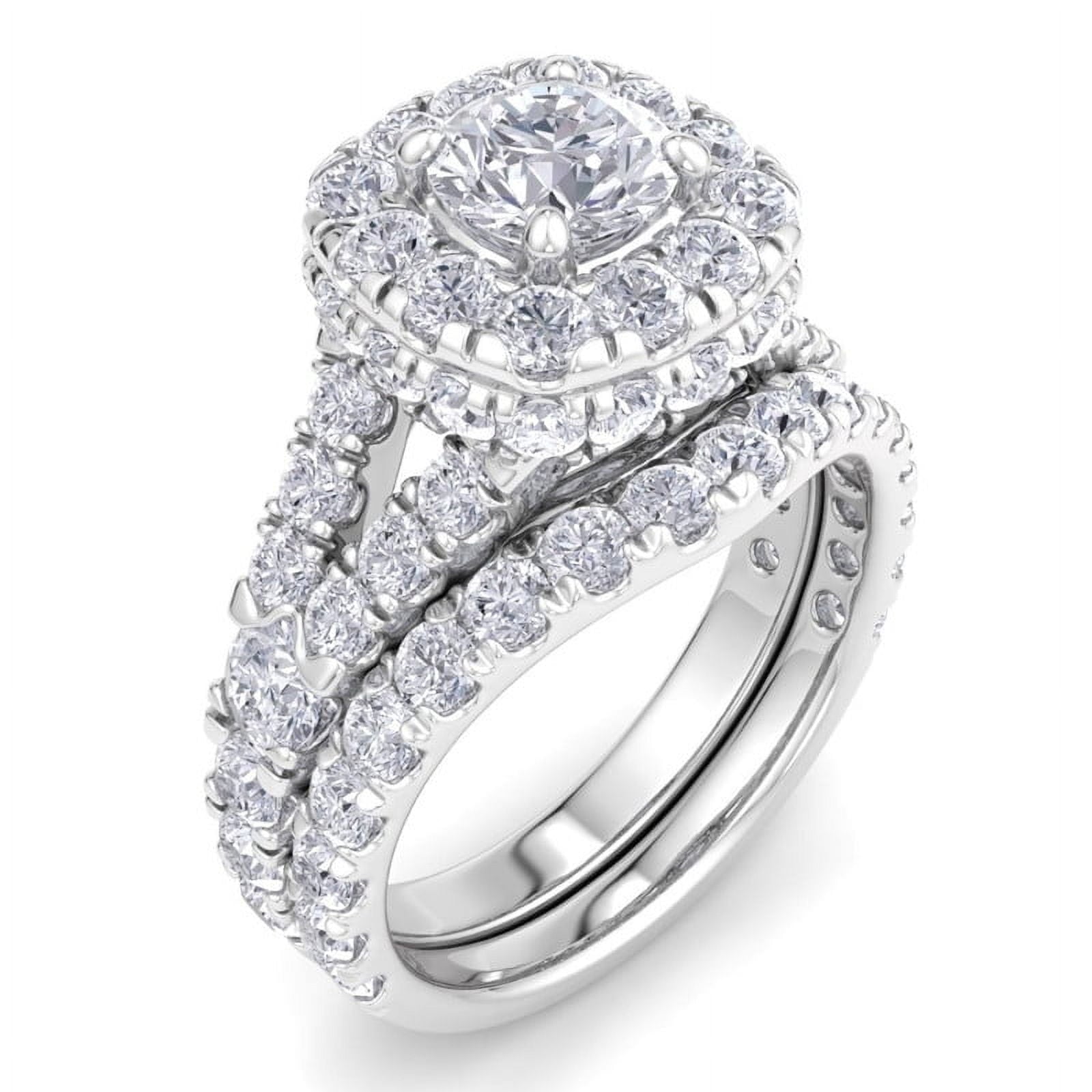 Edge Jewel 1.1 Ct Round Cut Engagement Rings - Stunning Lab Created Simulated Diamonds - 14K White Gold Over - Prong Setting - Perfect for Proposals and Special Occasions - Gifts for Women's